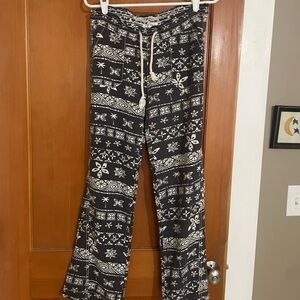 Black and White Patterned Women's Pants